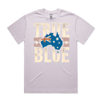 True Blue Men's Heavy Cotton Tshirt Thumbnail