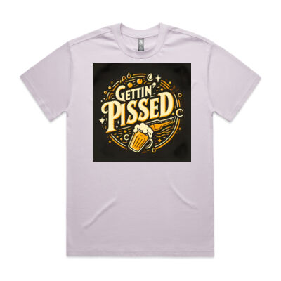 Gettin' Pissed Men's Heavy Cotton Tshirt Thumbnail