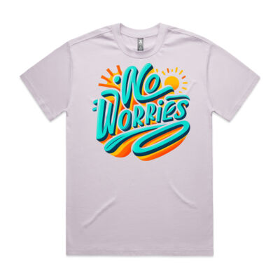 "No Worries" Heavy Cotton Men’s T-Shirt Thumbnail