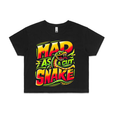 "Mad as a Cut Snake" Women's Crop T-shirt Thumbnail