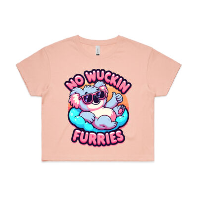 "No Wuckin Furries" Women's Crop T-shirt Thumbnail