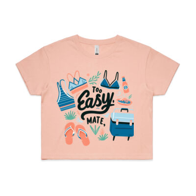 "Too Easy Mate" Women's Crop T-shirt Thumbnail