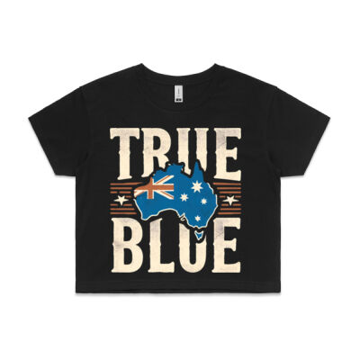 "True Blue" Women's Crop T-shirt Thumbnail